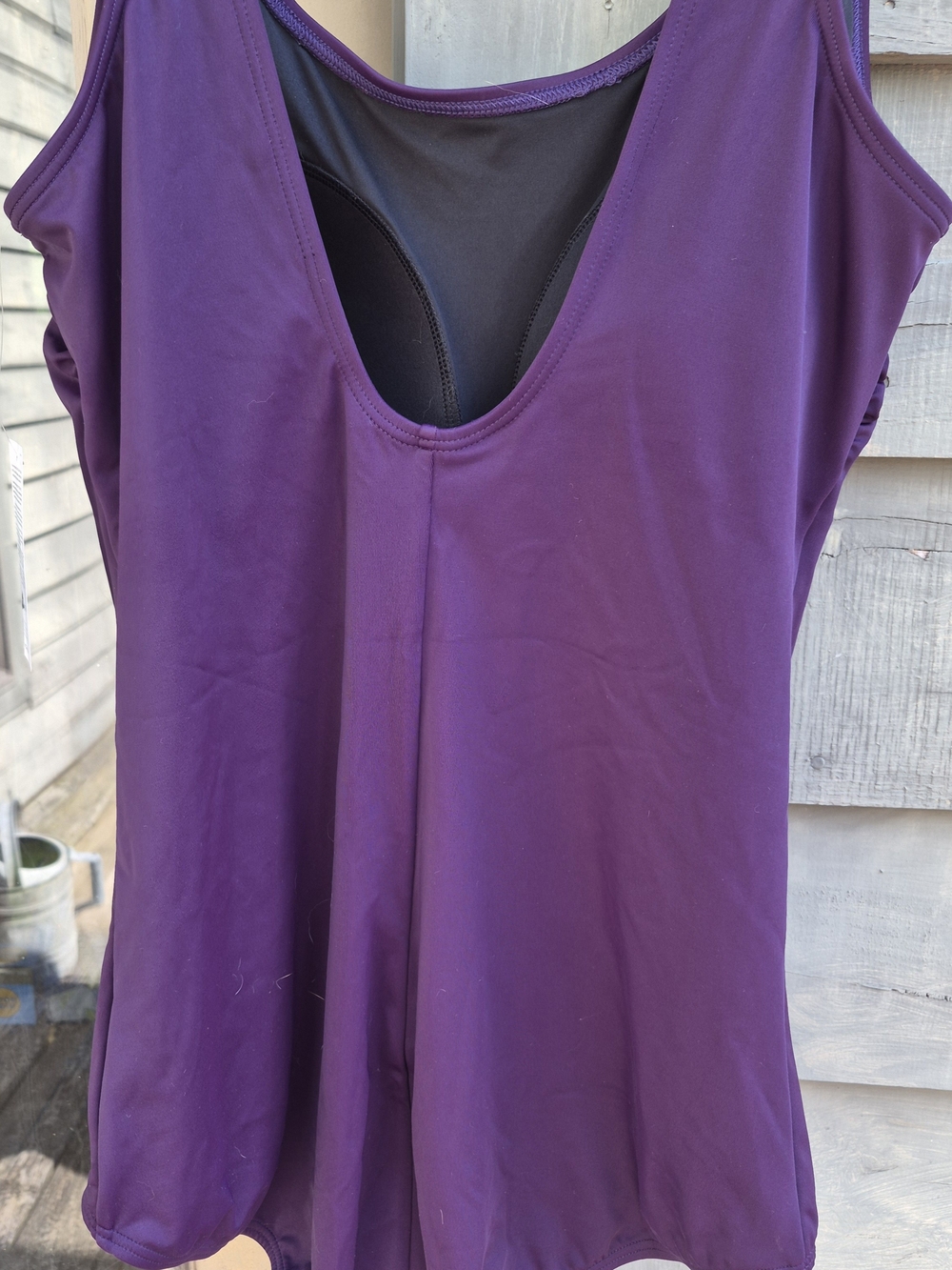 Lands' End Solid Purple Scoop One-Piece Swimsuit Size 18L - Picture 4 of 4